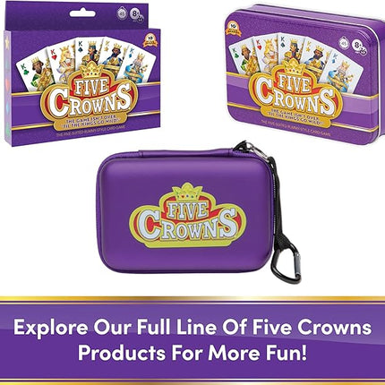 Five Crowns Travel Case Bundle, Cards, Scorecard Included – Card Game for Kids and Adults, Family Game Night, The Game isn’t Over Until the Kings Go Wild!, 5 Suited Rummy Style Card Game, Ages 8+