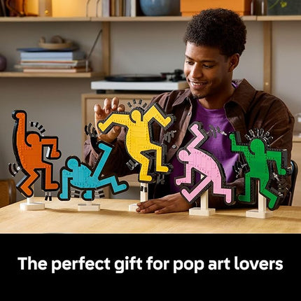 LEGO Art Keith Haring – Dancing Figures - Home Decor Building Set for Adults - Wall Art Decor - Gift Idea for Men, Women who Enjoy DIY Arts and Crafts - 31216