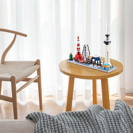 Japanese Architecture Tokyo Skyline Micro Building Blocks for Adults and Kids Ages of 14+ – Challenging Construction Set 1880 Pieces, Perfect Home and Office Decoration