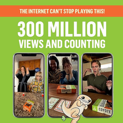 Exploding Kittens Coyote Created by Tim Ferriss, Special Edition Large Box: Includes 6 Unique Action Cards: a Challenge Party for 3-8 Players, Ages 10 and Up, Great for Family Night