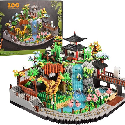 Micro Mini Blocks Animals Building Model Set Animals Creative Architecture Zoo Park Building Sets Toys Present for Adult and Kids 14+ 5000PCS