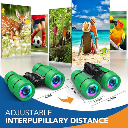 LET'S GO! Boy Toys Age 3-7 Kids Binoculars for Bird Watching|Hiking|Camping Toy for 3 4 5 6 7 Year Old Boy Girl Christmas Birthday Gifts Outdoor Travel Toys for Kid Boys Ages 3-6 Stocking Stuffers