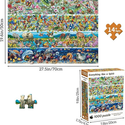 Puzzles for Adults 1000 Pieces, Soul in All Things Jigsaw Puzzles, Fun and Relaxing Challenging Puzzle, Home Decoration Puzzle, Interlock Perfectly No Dust