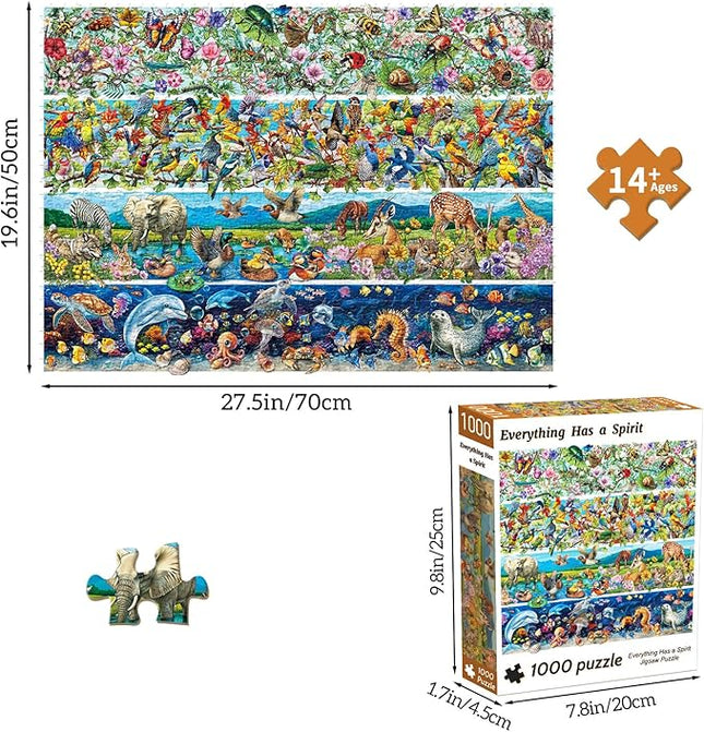 Puzzles for Adults 1000 Pieces, Soul in All Things Jigsaw Puzzles, Fun and Relaxing Challenging Puzzle, Home Decoration Puzzle, Interlock Perfectly No Dust