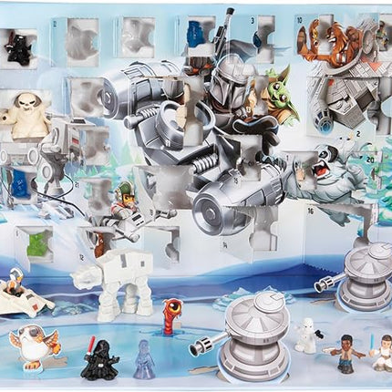 STAR WARS Advent Calendar, 24 Pieces Including Micro Figures & Vehicles, Countdown Calendar, Surprise Toys for Boys & Girls Ages 4+ (Amazon Exclusive)