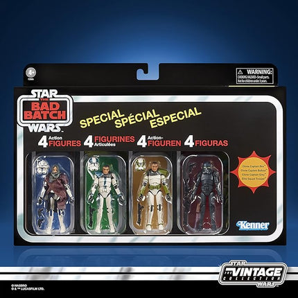STAR WARS The Vintage Collection The Bad Batch Special 4-Pack, 3.75-inch-Scale Action Figures, Toys for Kids Ages 4 and Up (Amazon Exclusive)