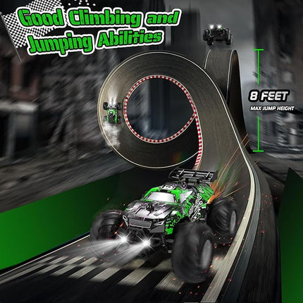 Remote Control Car, All-Terrain Remote Control Car for Boys, Rechargeable Rc Truck with LED, 1:20, 10KM/H, 2 Motors, 2.4GHZ, Speed Friendly, Sturdy, Rc Cars for Christmas, Kids, Beginner