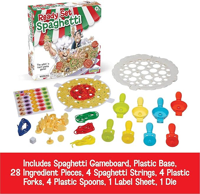 Ready Set Spaghetti Board Game – Kids Games, Family Game, Multi-Player, Board Games for Family Night, Preschool Toys, Hand-Eye-Coordination Game, Ages 6+
