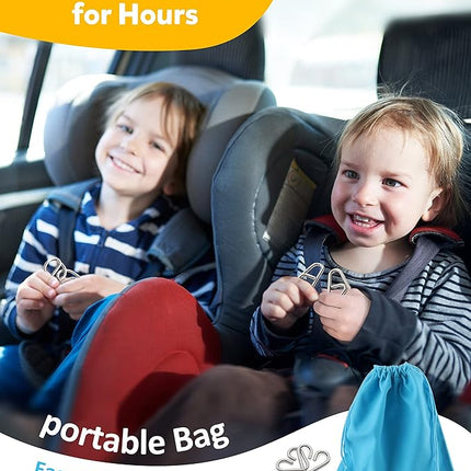 Coogam Metal Wire Puzzle Set of 16 with Pouch,Brain Teaser IQ Test Disentanglemen Iron Link Unlock Interlock Game Chinese Ring Magic Trick Toy for Party Favor Kids Adults Challenge