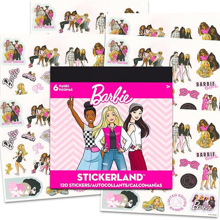 Barbie Sticker Set for Girls - Bundle with 12 Sheets of Barbie Stickers for Party Favors Plus Door Hanger | Barbie Party Supplies for Girls Birthday
