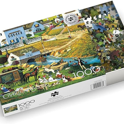 Buffalo Games - Charles Wysocki - Hound of The Baskervilles - 1000 Piece Jigsaw Puzzle for Adults -Challenging Puzzle Perfect for Game Nights - Finished Size is 26.75 x 19.75