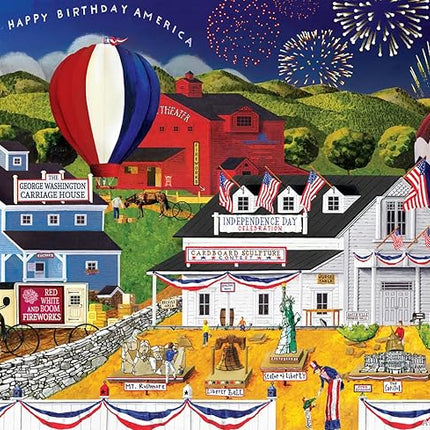 Masterpieces - 500 Piece Jigsaw Puzzle, Large EZ Grip Shapes, 4th of July, Fun for Adults, Seniors, Family, Kids, 19.25" x 26.75"