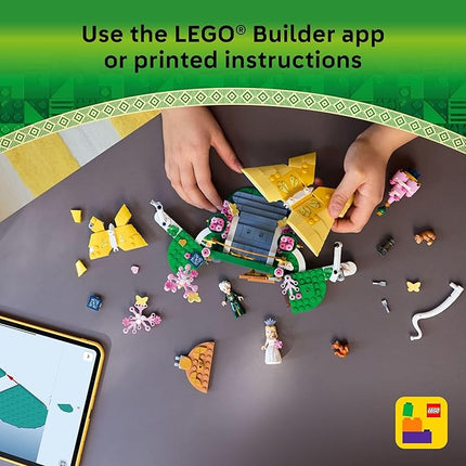 LEGO Wicked Glinda's Wedding Day Building Toy - Pretend Playset with 2 Minidolls, 2 Animal Toy Figures, & 2 Poseable Butterflies - Building Blocks for Kids, Ages 8+ - Gift for Girls & Boys - 75688