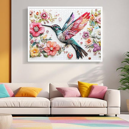 Puzzles for Adults 1000 Pieces,Jigsaw Puzzles 1000 Pieces Bird Puzzles Adult Puzzle Games Unique Cool Puzzle Recycled Cardboard Challenging Game Birthday Party Bird Lover Gift Toy 28x20 in