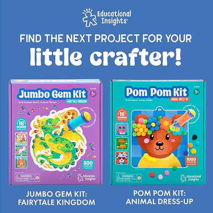 Educational Insights Tufting Kit - Arts and Crafts for Kids, Create Mess Free Projects, DIY Sensory Activity Set for Toddlers, Poke in Fabric Supplies, Creative Gift, Girls and Boys Ages 5+