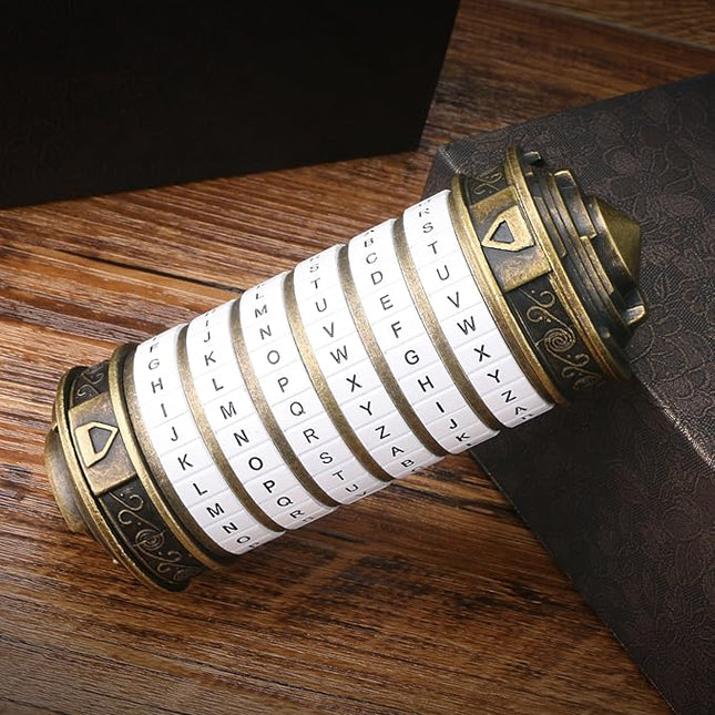 Cryptex Da Vinci Code Money Puzzle Box with Hidden Compartments Valentine's Day Gifts for Girlfriend Gifts for Men(White)