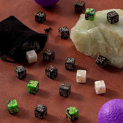 Sumind 48 Pcs Counter Dice -1/+1 Counters Buff Tokens 6 Sided Dice Gifts Compatible with MTG CCG TCG Cards Gaming Accessory (Composite Style)