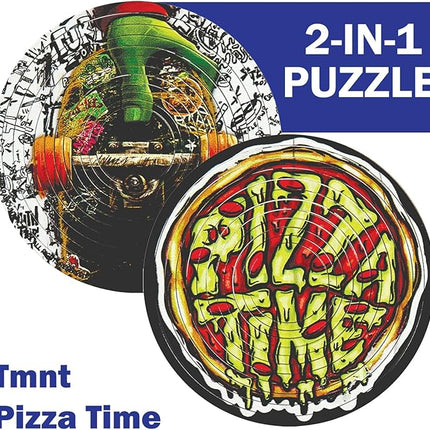 Spin Flip Puzzle: TMNT Pizza Time, 12 Rings, 3D Puzzle, Challenging, Fun, Interactive Brain Teaser for Kids and Adults, Stimulates Creativity