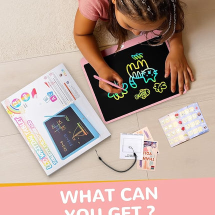KOKODI LCD Writing Tablet, 16 Inch Colorful Toddler Doodle Board Drawing Tablet, Erasable Reusable Electronic Drawing Pads, Educational and Learning Toy for 3-6 Years Old Boy and Girls