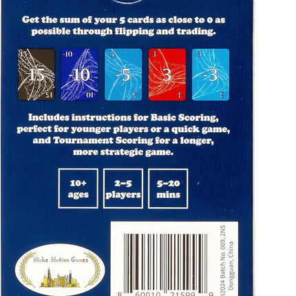 Nilsum - A Zero Sum Strategy Game - Casual Strategy Game for Adults, Teens, and Kids, Family Games for Kids and Adults, Card Games for Adults