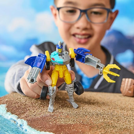 Transformers CYBERWORLD Sky-Byte Cyber Changers 4-Inch Action Figure, Quick Change to Car Mode, Robot Toys for Boys and Girls 6 and Up