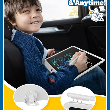TEKFUN Easter Gifts for Kids, 15inch LCD Writing Tablet Drawing Board, Teen Girl Boy Gifts Age 8 and Up, Birthday Gifts for All Age Groups, Erasable Writing Tablet for Business Meeting (White)