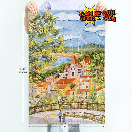 MOMIBOOK Puzzles for Adults 1000 Pieces Jigsaw Puzzles of Go for A Walk, Painting Image Difficult Challenging Hard Impossible Puzzle Unique Funny Party Christmas Birthday Gifts