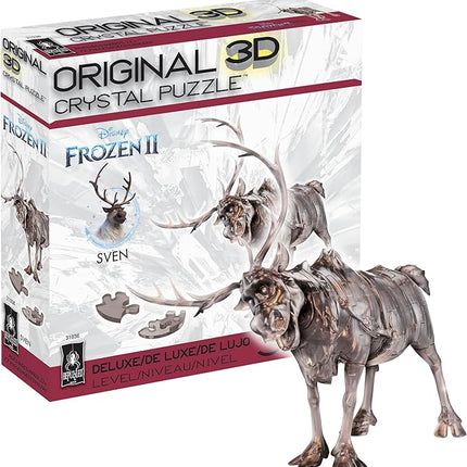 BePuzzled, Disney Sven The Reindeer Deluxe Original 3D Crystal Puzzle, Perfect for Puzzlers Ages 12 and Up, Challenging to Complete and Beautiful to Display, Collect Them All
