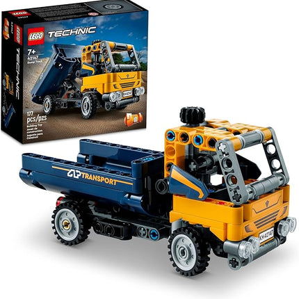 LEGO Technic Dump Truck 42147, 2in1 Toy Set, Construction Vehicle Model to Excavator Digger, Engineering Toys, Gift for Kids, Boys, Girls Ages 7 Plus