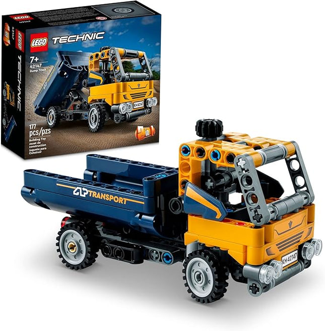 LEGO Technic Dump Truck 42147, 2in1 Toy Set, Construction Vehicle Model to Excavator Digger, Engineering Toys, Gift for Kids, Boys, Girls Ages 7 Plus