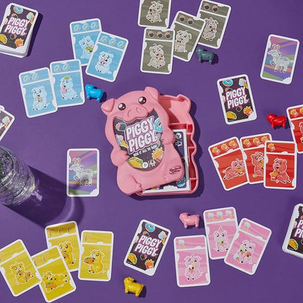 Hasbro Gaming Piggy Piggy Card Game | Family Games for Kids, Teens, and Adults | 2 to 6 Players I 20 Mins. Average | Quick-Playing Travel Games | Fun Summer Activities | Vacation Essentials | Ages 7+