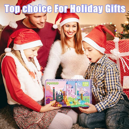 Magnetic Blocks, 150PCS Magnetic Building Blocks, STEM Constructions Magnet Blocks for Boys Girls Age 3 4 5 6 7 8 9 10, Sensory Stacking Toy Christmas Birthday Gifts for Kids