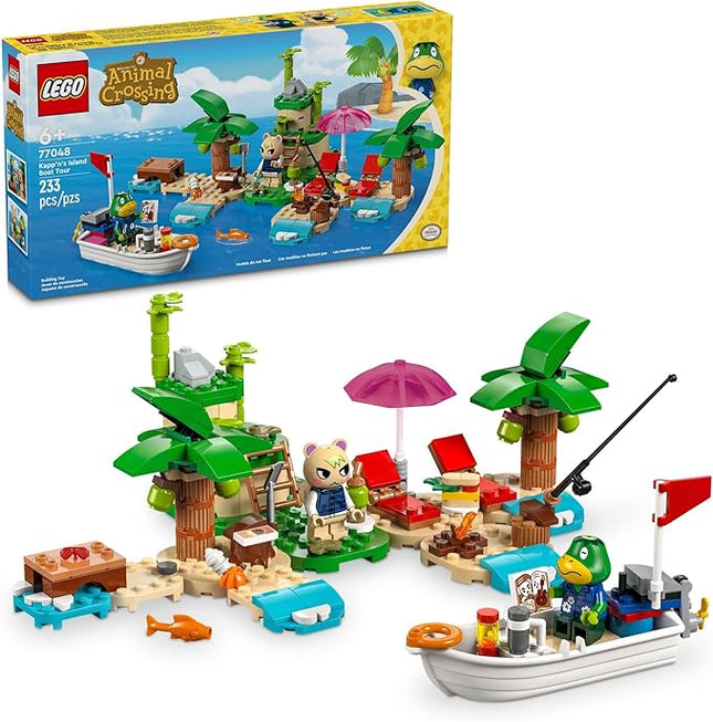 LEGO Animal Crossing Kapp’n’s Island Boat Tour, Buildable Video Game Toy for Kids, Includes 2 Minifigures from The Series Marshal and Kapp'n, Animal Crossing Toy for 6 Year Old Boys and Girls, 77048
