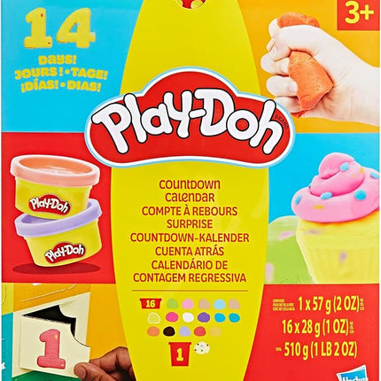 Play-Doh Advent Calendar for Kids 3+, 14 Days to Birthday, Vacation, Party, Back to School, & More, Surprise Arts & Crafts Activities, 26 Accessories & 17 Colors (Amazon Exclusive)