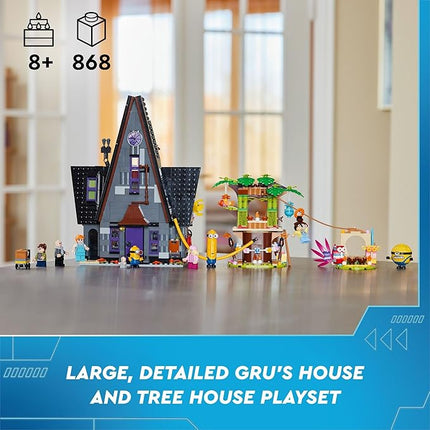 LEGO Despicable Me 4 Minions and Gru's Family Mansion, Minions Toy House and Tree Playset from Movie, Fun Despicable Me Toy, Creative Gift for Boys and Girls Aged 8 and Up, 75583