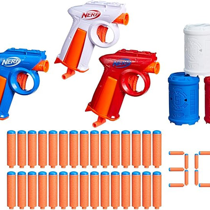 Nerf N Series Backyard Triple Pack, Includes 3 Flex Blasters, 3 Targets, 30 N1 Darts, Ages 8+ (Amazon Exclusive)