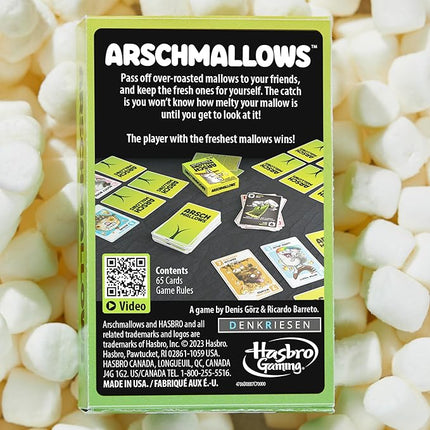 Hasbro Gaming Arschmallows Game | Marshmallow Butt Game | Funny Party Card Games for Teens, Adults, and Families | 2 to 6 Players | Indoor Summer Activities | Ages 13+ (Amazon Exclusive)