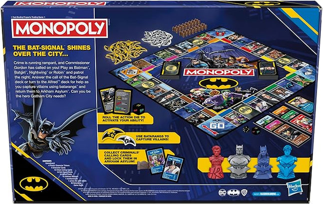 Monopoly Batman Edition Board Game | Monopoly Game for Batman Fans | Ages 8 and Up | 2 to 4 Players | Family Games | Strategy Games for Kids and Adults (Amazon Exclusive)