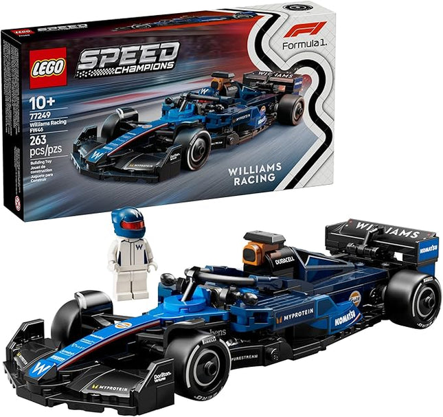 LEGO Speed Champions Williams Racing FW46 F1 Race Car Toy - Building Set for Kids, Boys & Girls, Ages 10+ - Toy Car for F1 Fans - Gift Idea for Birthday - 77249