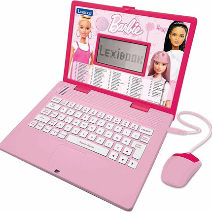 Lexibook Barbie, Educational and Bilingual Laptop in English/Spanish, Toy for Children with 124 Activities to Learn, Play Games and Music, Pink, JC598BBi2