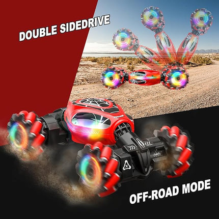 Spider Remote Control Car Gesture Sensing Hand Controlled Stunt Car, 4WD Drift Twist Off-Road Vehicle with Light Music, Birthday Xmas Gifts Suitable for Boys and Girls