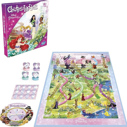 Hasbro Gaming Chutes and Ladders: Disney Princess Edition Board Game for Kids Ages 3 and Up, Preschool Game for 2-4 Players (Amazon Exclusive)