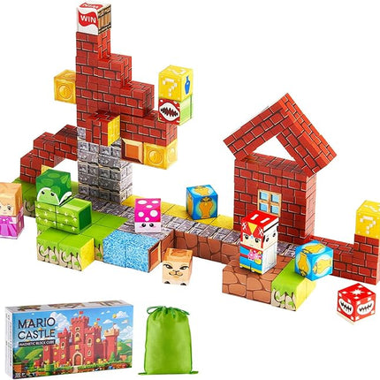 VEVOR Magnetic Blocks, 100 PCS Magnet Blocks Set, Magnetic Building Cubes for Kids, STEM Montessori Sensory Toys for Christmas Birthday Gift, Construction Stacking Toy for 3+ Years Old Boys & Girls