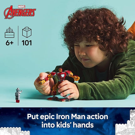 LEGO Marvel Iron Man Mech vs. Ultron Building Toy Set - Iron Man Toy for Kids, Boys and Girls, Ages 6+ - Buildable Action Figure - Superhero Gift for Birthday - 76307