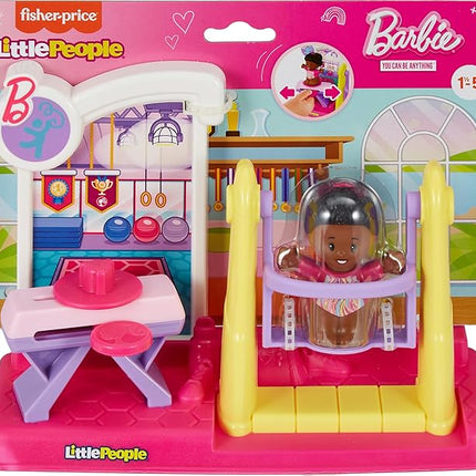 Fisher-Price Little People Toddler Toy Barbie You Can Be Anything Gymnast Playset with Figure for Preschool Pretend Play Kids Ages 18+ Months