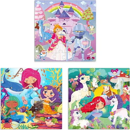 QUOKKA Magnetic Puzzles for Kids Ages 4-6 - 36 Pieces Sudoku Toddler Puzzles Ages 2-4 - Travel Games for Kids Ages 3-5 - Princess Unicorn Mermaid Toddler Travel Toys - Car Airplane Road Trip Games