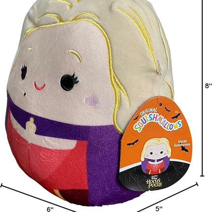 Squishmallows Halloween Hocus Pocus Witches 8" Plush Sarah Sanderson Characters - Squishy Soft Stuffed Animal Toy