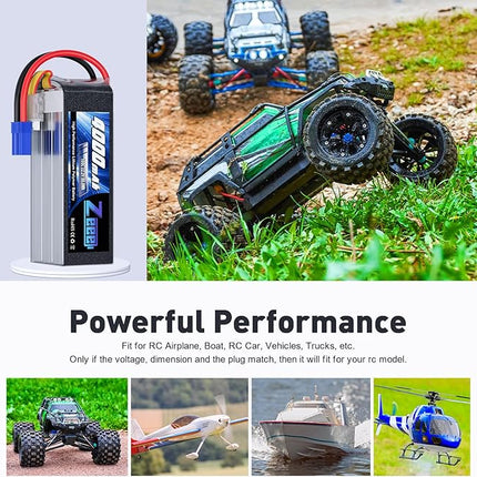 Zeee 6S Lipo Battery 4000mAh 22.2V 100C with EC5 Connector Soft Pack Battery for RC Airplane Helicopter RC Car Truck Tank Drone Racing Hobby(2 Pack)