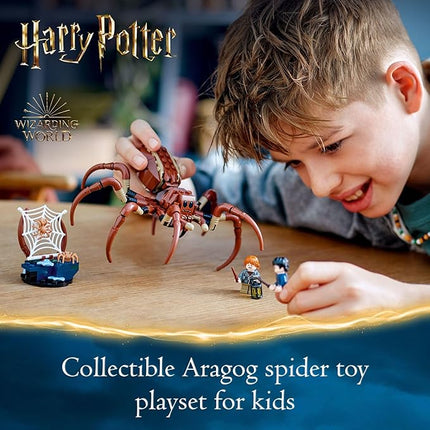 LEGO Harry Potter Aragog in The Forbidden Forest, Spider Toy Playset for Kids, Harry Potter Collectible with Magical Creature and 2 Minifigures, Harry Potter Toy for 7 Year Old Boys and Girls, 76434