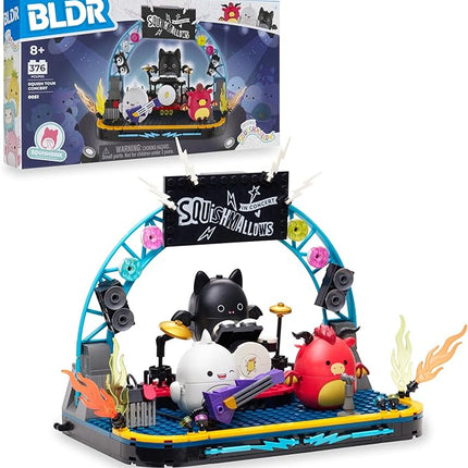 BLDR Squishmallows 375-piece Squish Tour Concert Building Set 0051 - Includes Squishmallows Buildable Figures Emily, Gordon, and Jarik